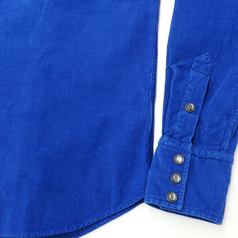 [New] PT TORINO Cotton Corduroy Western Shirt
 Blue [Size 39] [BLU] [A/W] [Condition Rank N] [Men&