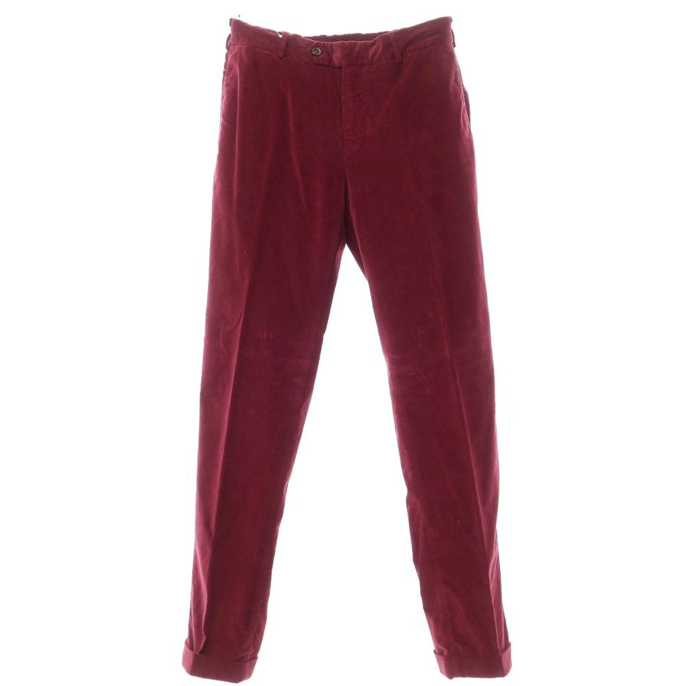 [New] PT TORINO Cotton Velour Casual Slacks Pants
 Wine red [Size 48] [RED] [A/W] [Condition rank N] [Men&