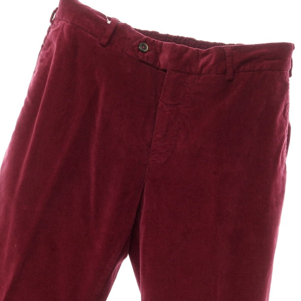 [New] PT TORINO Cotton Velour Casual Slacks Pants
 Wine red [Size 48] [RED] [A/W] [Condition rank N] [Men&