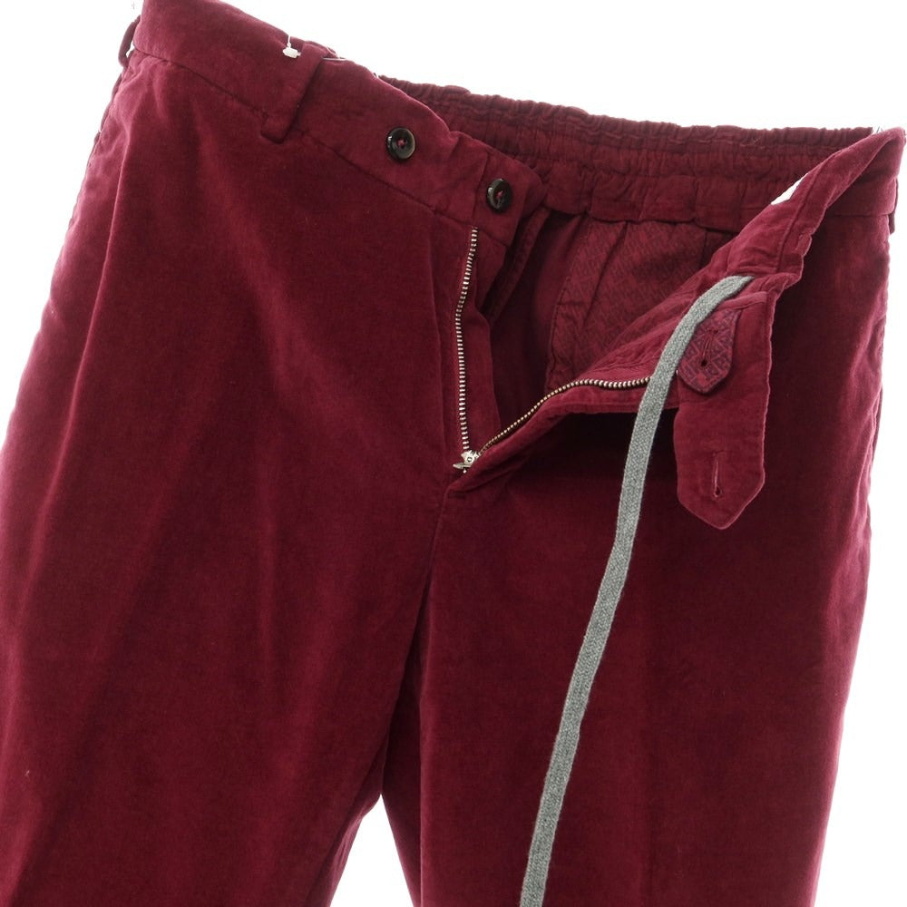 [New] PT TORINO Cotton Velour Casual Slacks Pants
 Wine red [Size 48] [RED] [A/W] [Condition rank N] [Men&