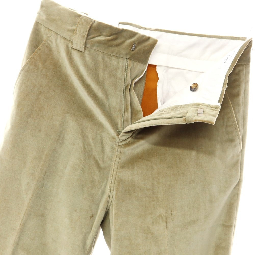 [New] PT TORINO ReWorked Cotton Velour Casual Slacks
 Light Olive [Size 32] [GRN] [A/W] [Condition Rank N] [Men&