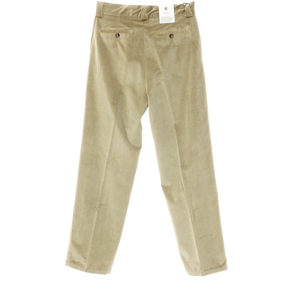 [New] PT TORINO ReWorked Cotton Velour Casual Slacks
 Light Olive [Size 32] [GRN] [A/W] [Condition Rank N] [Men&