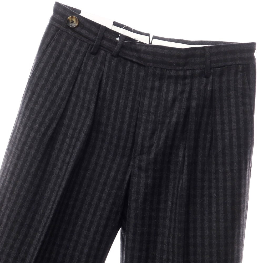 [New] PT TORINO ReWorked Wool Cotton Check Casual Slacks Pants
 Gray x Black [Size 44] [GRY] [A/W] [Condition Rank N] [Men&