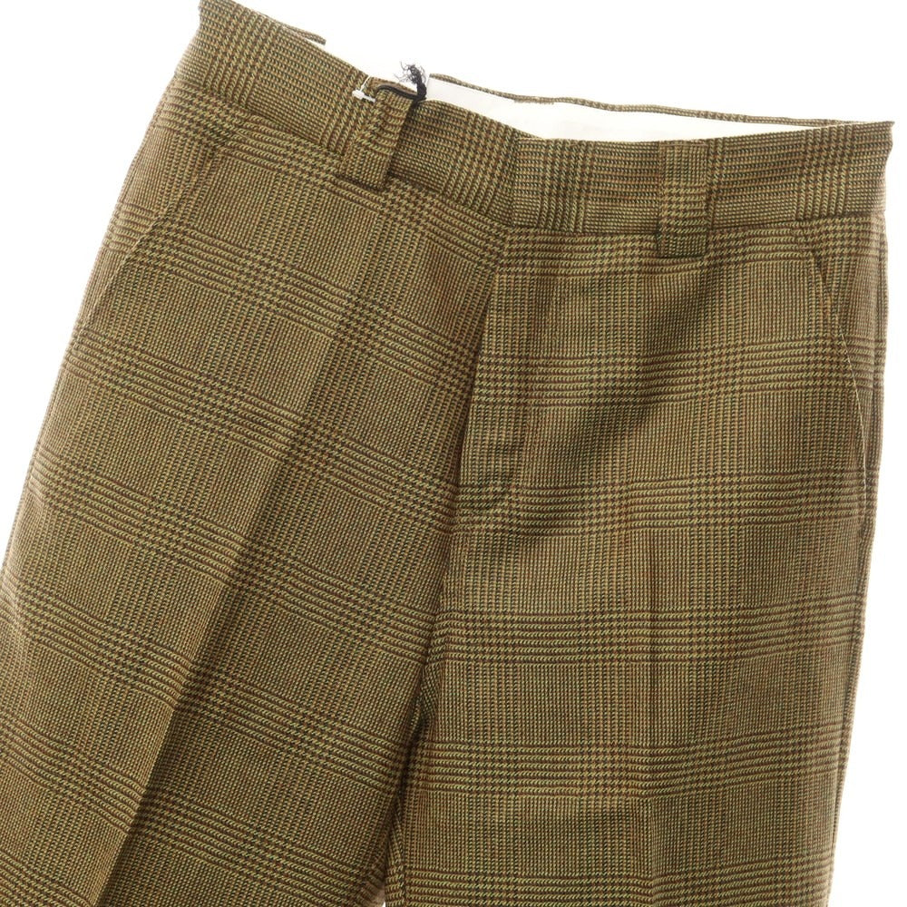 [New] PT TORINO ReWorked Wool Check Casual Slacks
 Green x Brown [Size 32] [GRN] [A/W] [Condition Rank N] [Men&