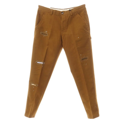 [New] PT TORINO ReWorked Wool Mohair Repaired &amp;amp; Painted Work Pants
 Brown [Size 32] [BRW] [A/W] [Condition Rank N] [Men&