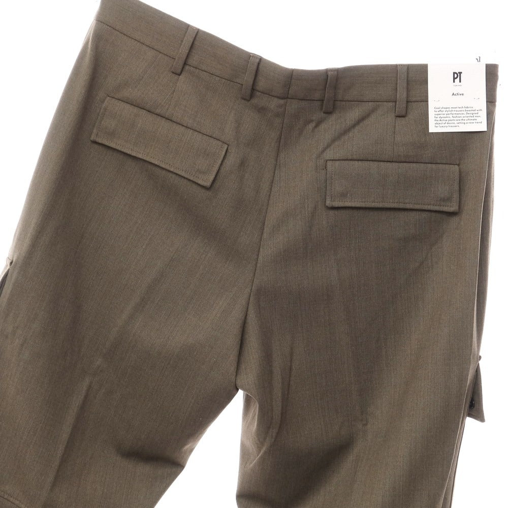 [New] PT TORINO Active polyester wool casual slacks pants
 Warm gray [Size 52] [GRY] [A/W] [Condition rank N] [Men&