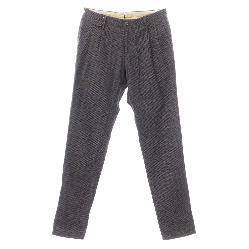 [Used] [Unused] PT01 Cotton Check Casual Slacks
 Gray x Brown [Size 30] [GRY] [S/S/A/W] [Condition Rank S] [Men&