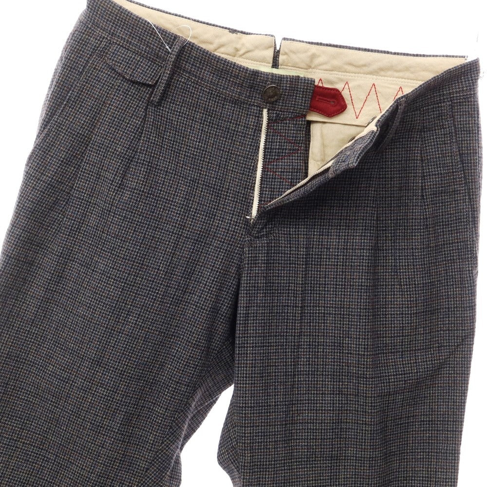 [Used] [Unused] PT01 Cotton Check Casual Slacks
 Gray x Brown [Size 30] [GRY] [S/S/A/W] [Condition Rank S] [Men&