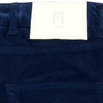 [New] PT TORINO Cotton Check Velour 5 Pocket Pants
 Dark blue [Size 30] [BLU] [A/W] [Condition Rank N] [Men&