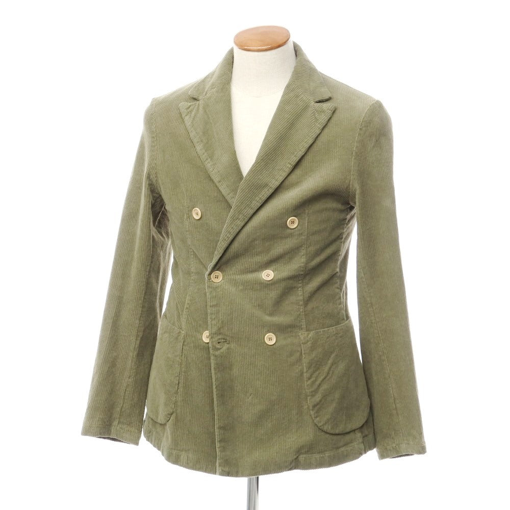 [New Outlet] Bagutta Stretch Corduroy Double Jacket Olive [Size 48] [GRN] [A/W] [Condition Rank N-] [Men&