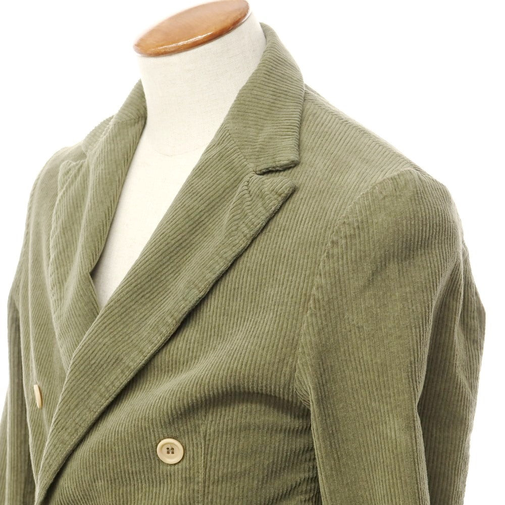 [New Outlet] Bagutta Stretch Corduroy Double Jacket Olive [Size 48] [GRN] [A/W] [Condition Rank N-] [Men&