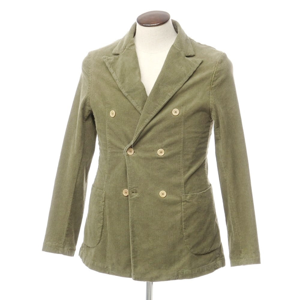 [New Outlet] Bagutta Stretch Corduroy Double Jacket Olive [Size 50] [GRN] [A/W] [Condition Rank N-] [Men&
