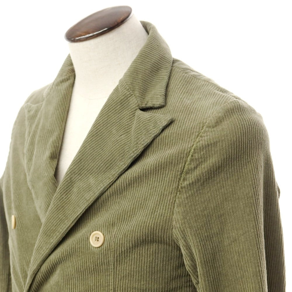 [New Outlet] Bagutta Stretch Corduroy Double Jacket Olive [Size 50] [GRN] [A/W] [Condition Rank N-] [Men&