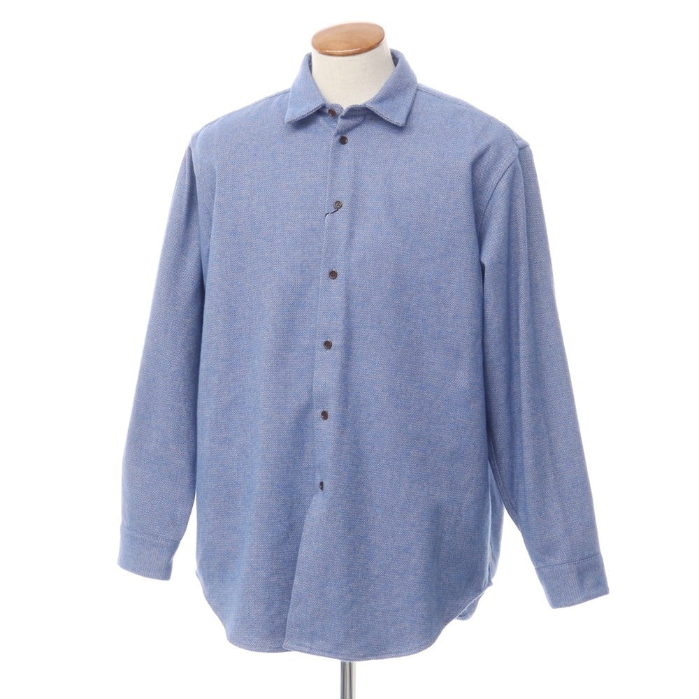 [New] Bagutta Brushed Cotton Oversized Casual Shirt Blue [Size M] [BLU] [A/W] [Condition Rank N] [Men&