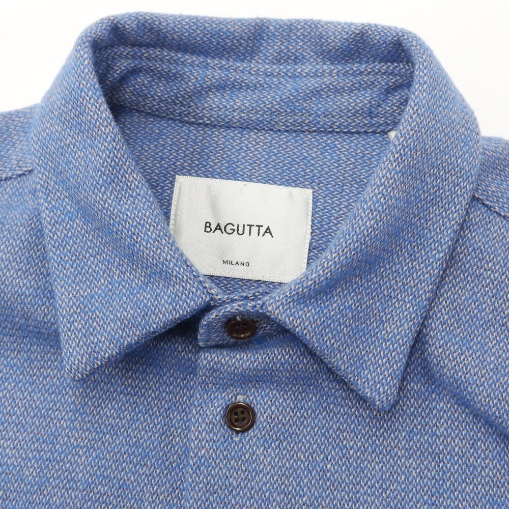 [New] Bagutta Brushed Cotton Oversized Casual Shirt Blue [Size M] [BLU] [A/W] [Condition Rank N] [Men&