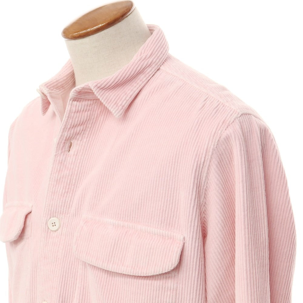 [New] Bagutta Stretch Corduroy Casual Shirt Pink [Size M] [PNK] [A/W] [Condition Rank N] [Men&