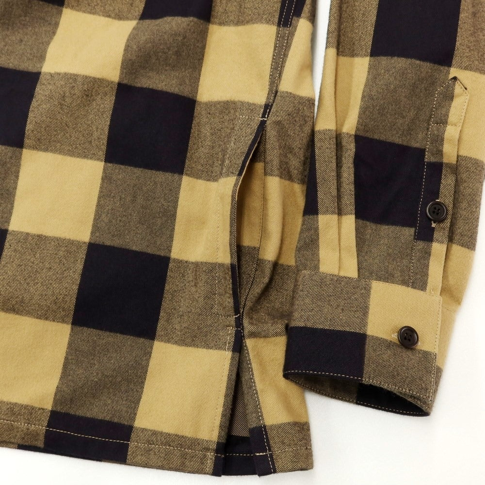 [Used] Bagutta Cotton Flannel Check Casual Shirt Beige x Purple Navy [Size L] [BEI] [A/W] [Condition Rank A] [Men&