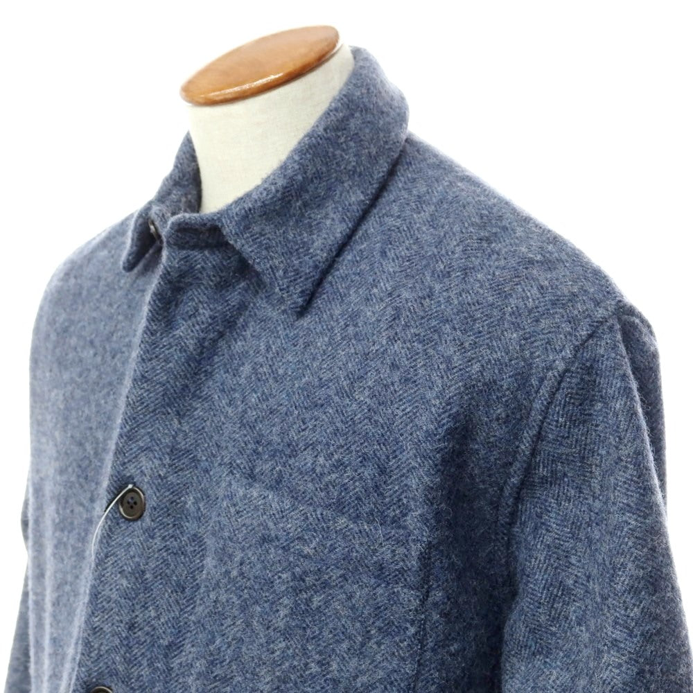 [New] Bagutta Oversized Wool Casual Shirt Navy Blue [Size M] [NVY] [A/W] [Condition Rank N] [Men&