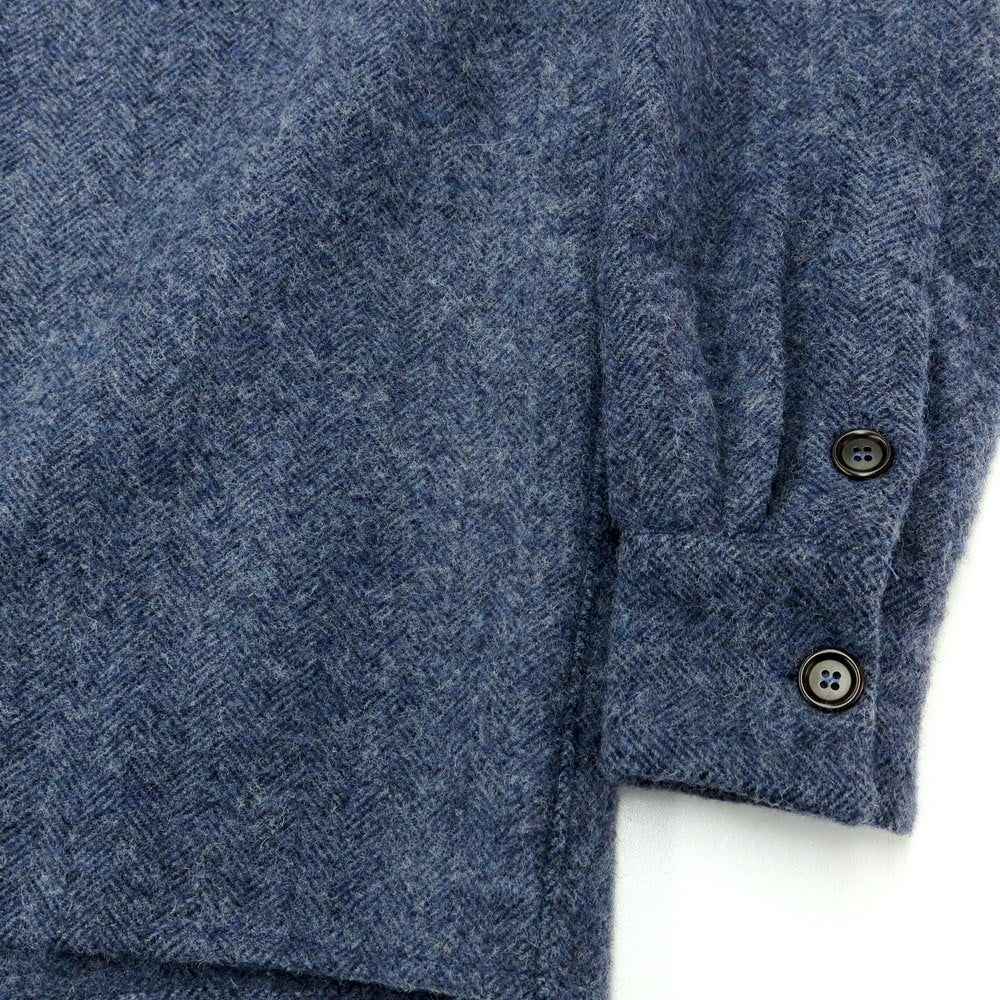 [New] Bagutta Oversized Wool Casual Shirt Navy Blue [Size M] [NVY] [A/W] [Condition Rank N] [Men&