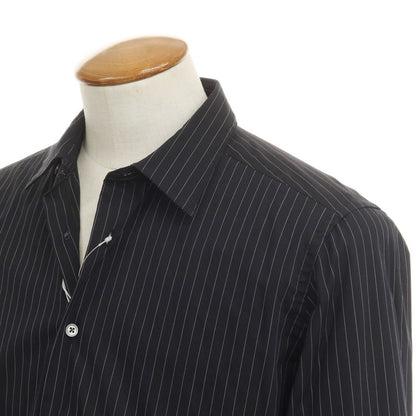 [New] Bagutta Cotton Nylon Striped Regular Collar Dress Shirt
 Black x White [Size 40] [BLK] [S/S/A/W] [Condition Rank N] [Men&