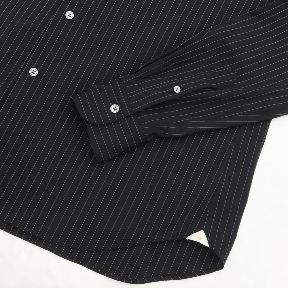 [New] Bagutta Cotton Nylon Striped Regular Collar Dress Shirt
 Black x White [Size 40] [BLK] [S/S/A/W] [Condition Rank N] [Men&