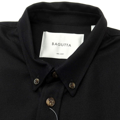 【新品】バグッタ Bagutta コットンポリエステル ボタンダウン カジュアルシャツ
 ブラック【サイズM】【BLK】【S/S/A/W】【状態ランクN】【メンズ】
【759783】
[DPD]