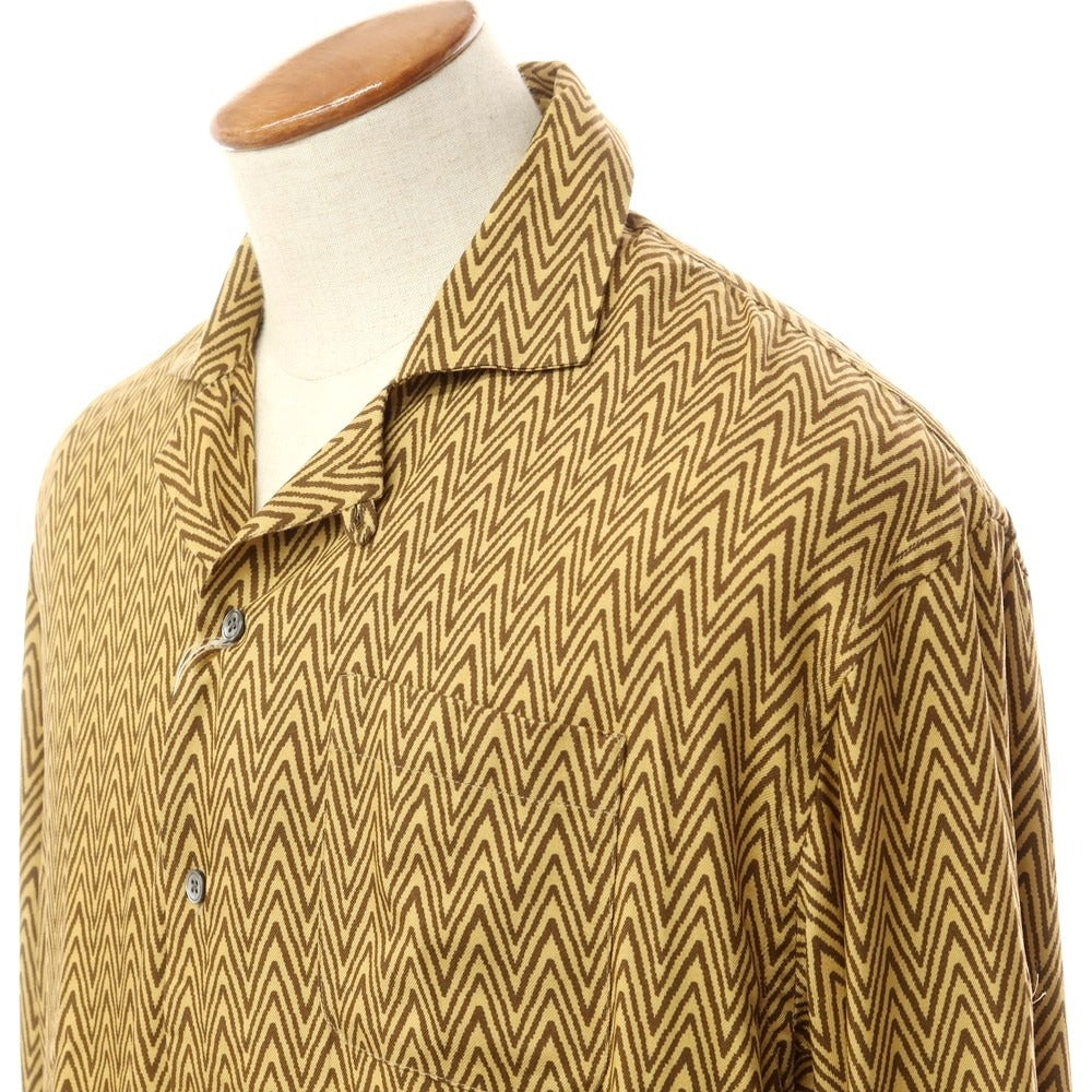 [New] Bagutta Rayon Open Collar Casual Shirt Brown [39] [Condition Rank N] [Men&