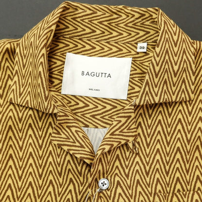 [New] Bagutta Rayon Open Collar Casual Shirt Brown [39] [Condition Rank N] [Men&