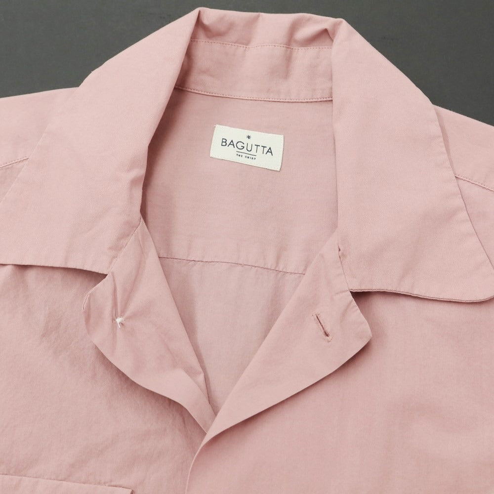 [New] Bagutta Cotton Open Collar Casual Shirt Smoke Pink [Size L] [PNK] [S/S/A/W] [Condition Rank N] [Men&