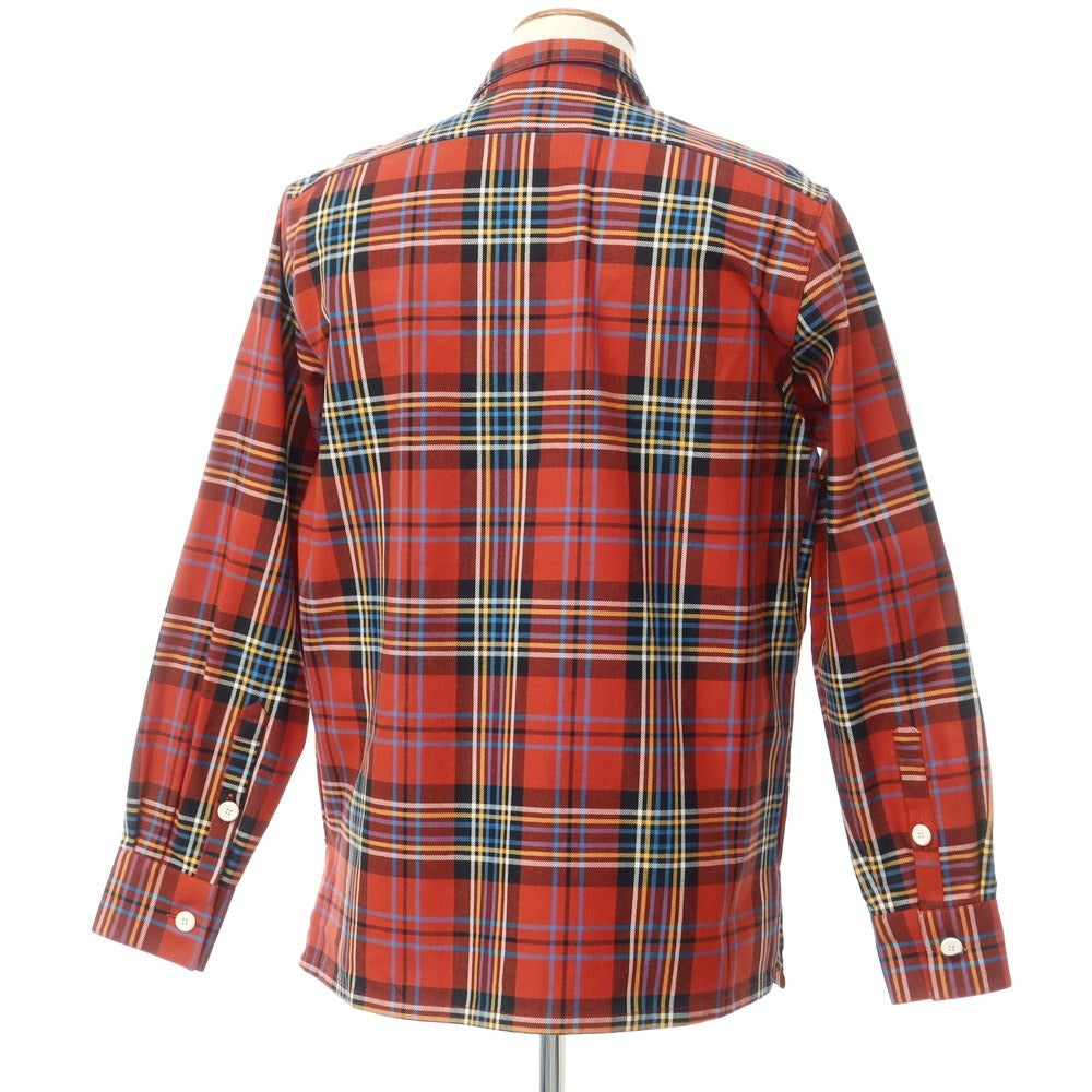 [New] Bagutta Cotton Check Casual Shirt
 Red x Black [Size M] [RED] [S/S/A/W] [Condition Rank N] [Men&