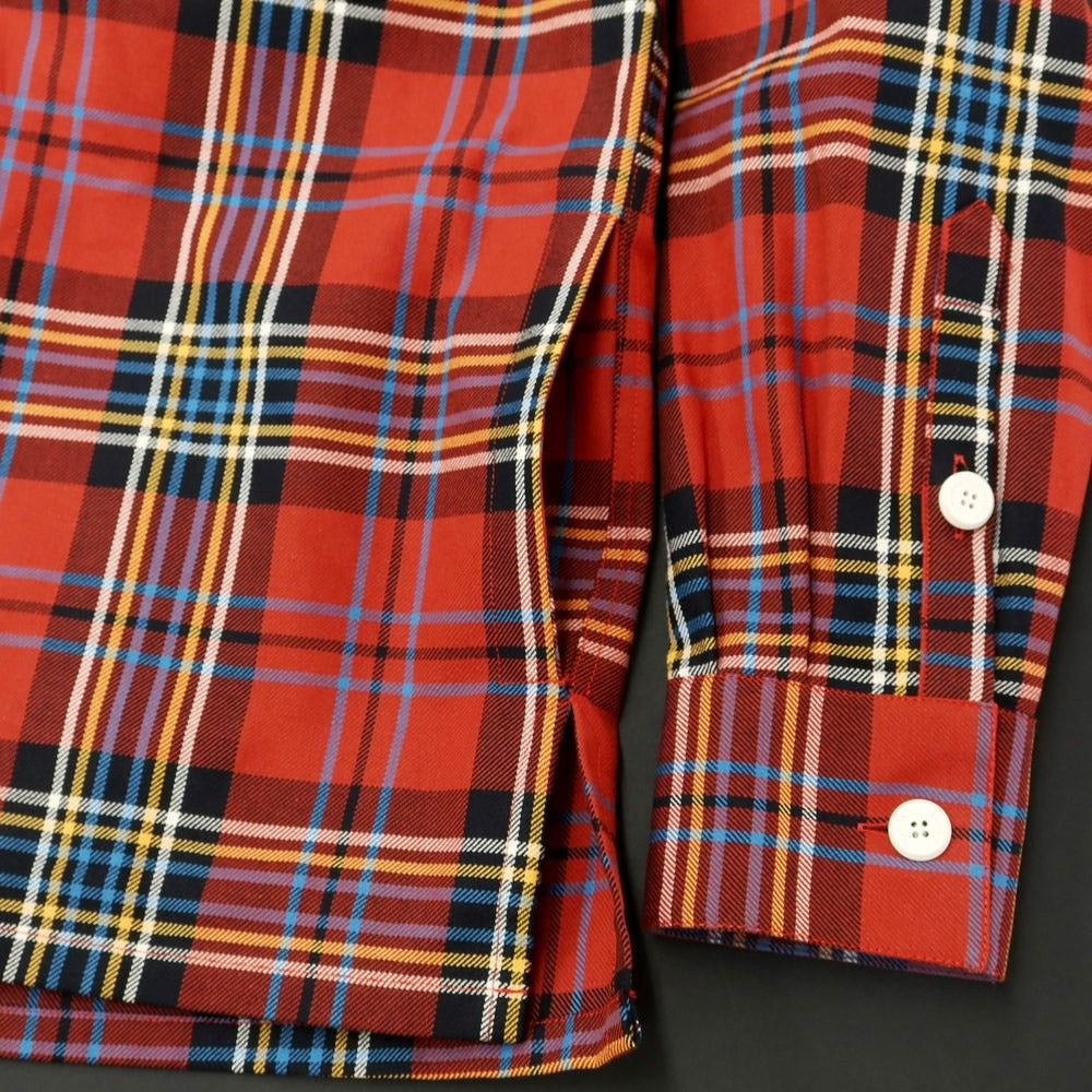 [New] Bagutta Cotton Check Casual Shirt
 Red x Black [Size M] [RED] [S/S/A/W] [Condition Rank N] [Men&