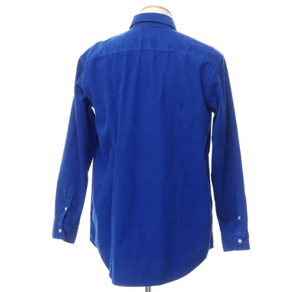 [New Outlet] Bagutta Corduroy Button-down Shirt Royal Blue [38] [Condition Rank N-] [Men&