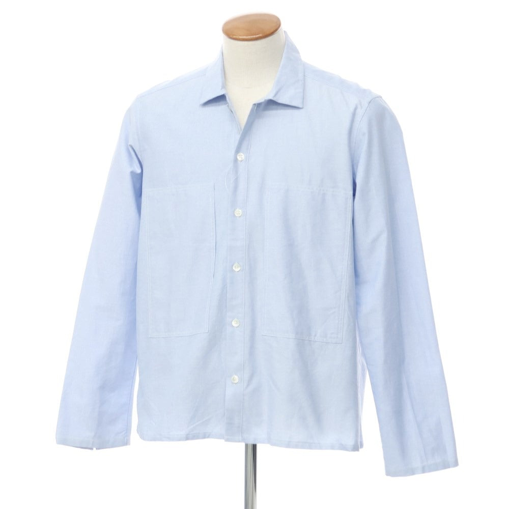 [New] Bagutta Oxford cotton wide silhouette casual shirt, light blue [M] [Condition rank N] [Men&