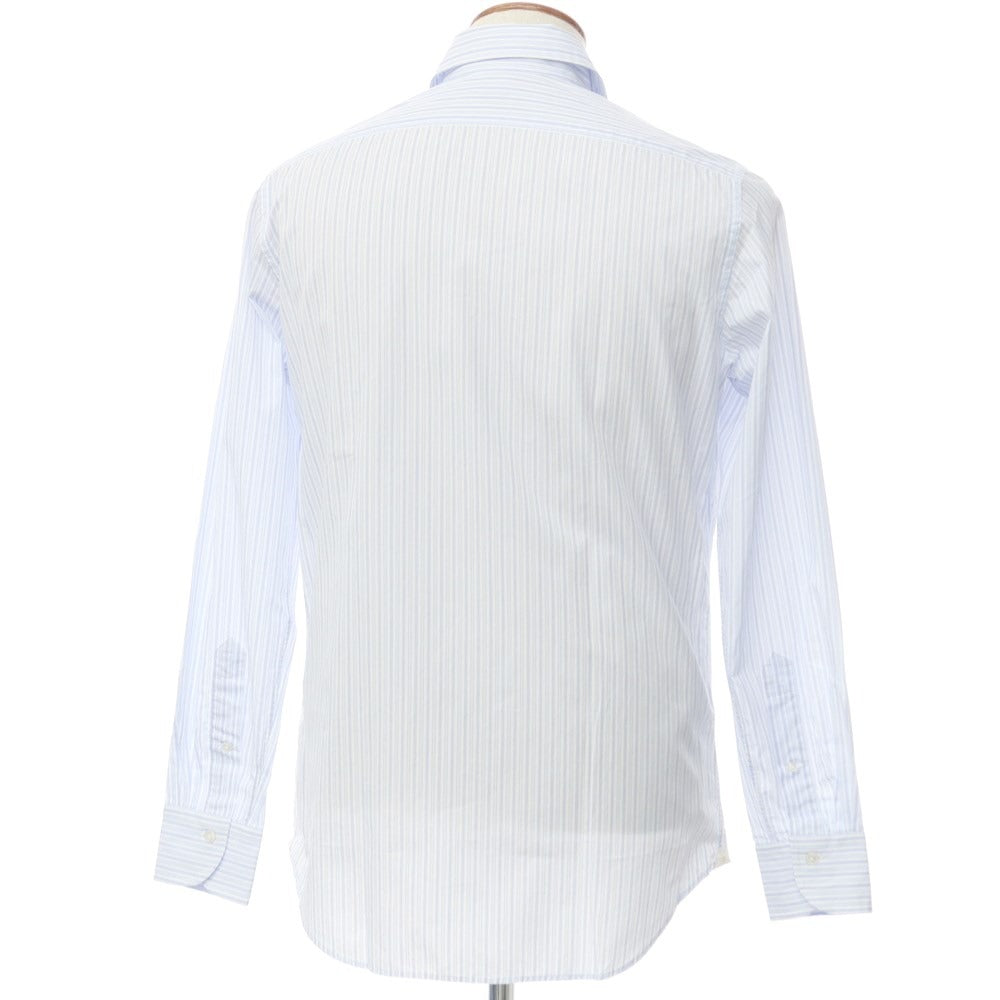 [New] Bagutta Cotton Striped Dress Shirt Blue x White [40] [Condition Rank N] [Men&