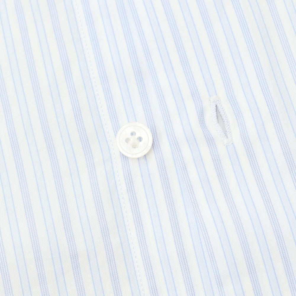 [New] Bagutta Cotton Striped Dress Shirt Blue x White [40] [Condition Rank N] [Men&