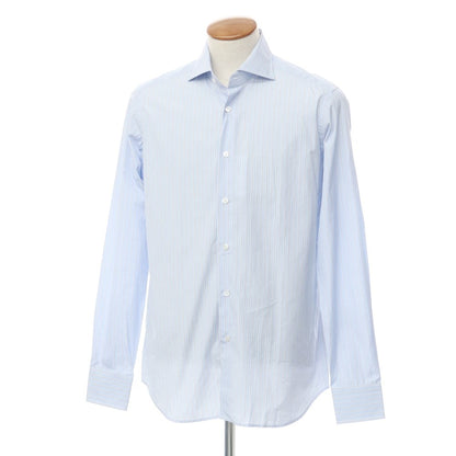 [New] Bagutta Cotton Striped Dress Shirt Light Blue [40] [Condition Rank N] [Men&