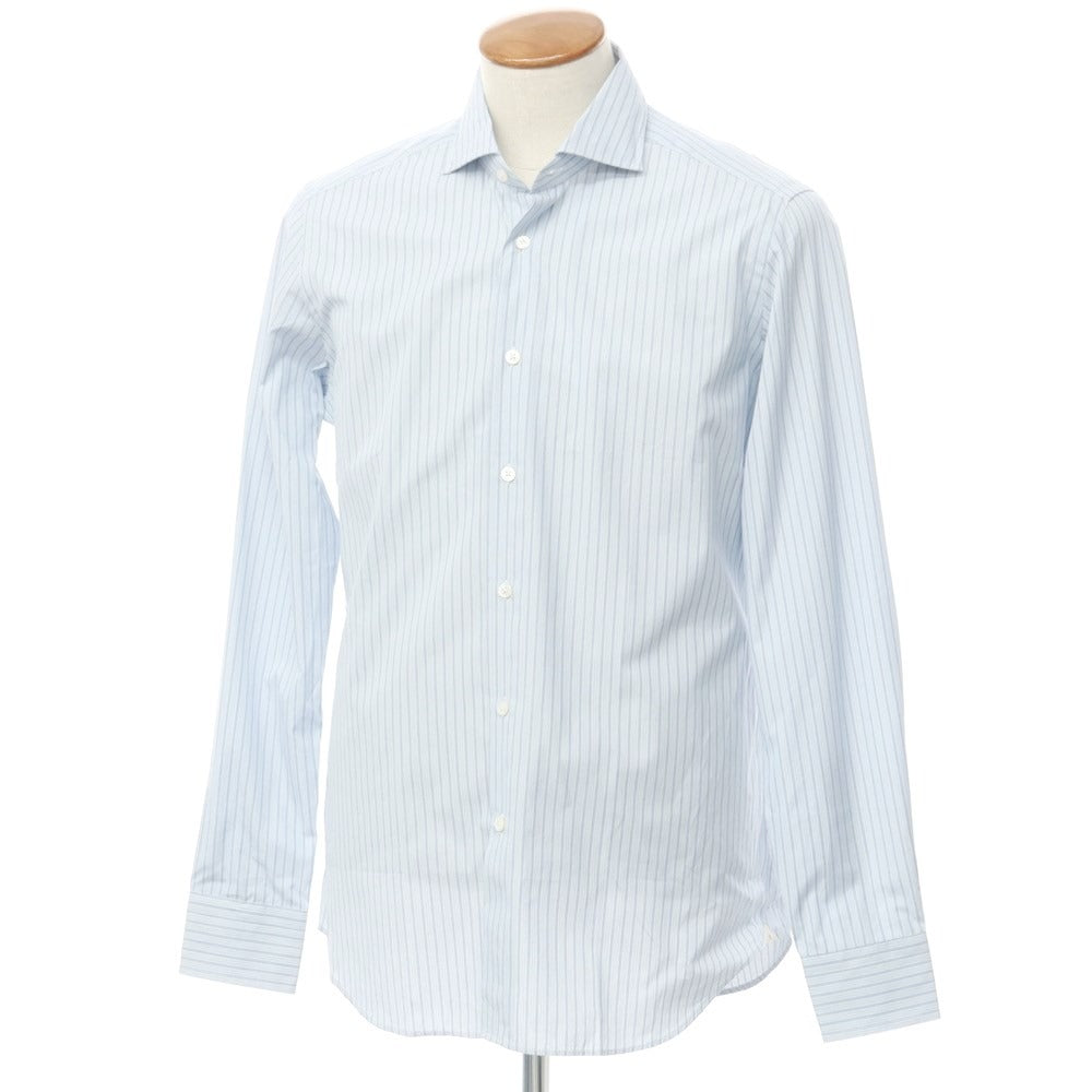 [New] Bagutta Cotton Striped Dress Shirt Light Blue [40] [Condition Rank N] [Men&