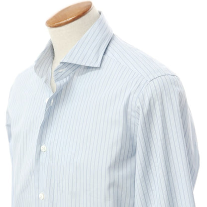 [New] Bagutta Cotton Striped Dress Shirt Light Blue [40] [Condition Rank N] [Men&