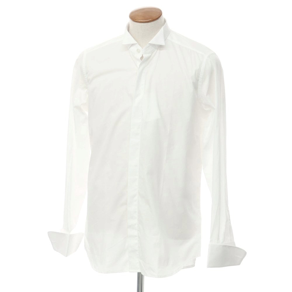 [New] Bagutta Broad Cotton Wing Collar Dress Shirt White [40] [Condition Rank N] [Men&