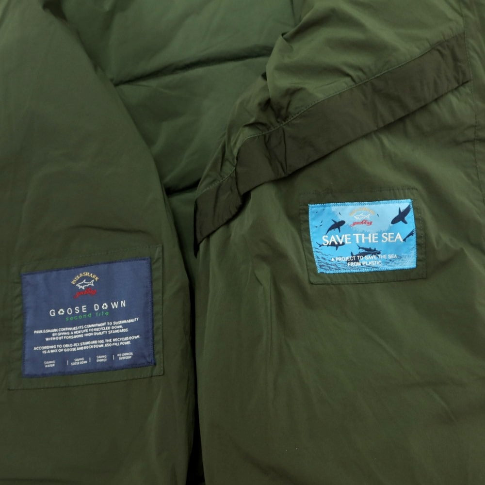 [New] Paul &amp;amp; Shark Nylon Down Coat Olive Green [Size L] [GRN] [A/W] [Condition Rank N] [Men&