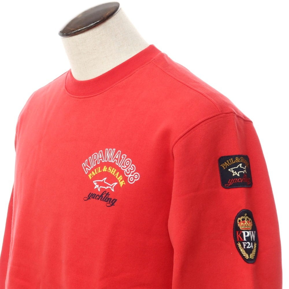 [New] Paul &amp;amp; Shark Cotton Crew Neck Sweatshirt Red [Size L] [RED] [A/W] [Condition Rank N] [Men&