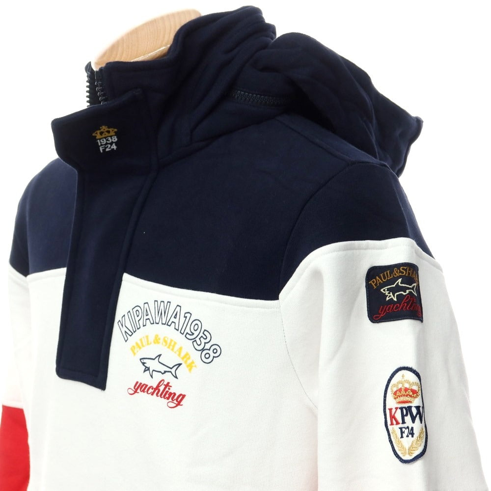 [New] Paul &amp;amp; Shark Cotton Half Zip Hoodie Sweatshirt
 Navy x White [Size S] [NVY] [A/W] [Condition Rank N] [Men&