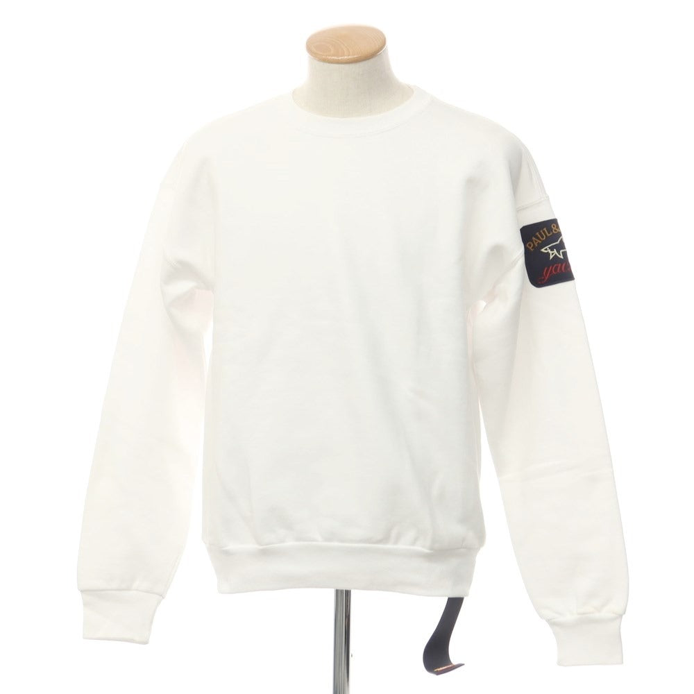 [New] Paul &amp;amp; Shark Cotton Crew Neck Sweatshirt
 White [Size S] [WHT] [A/W] [Condition Rank N] [Men&