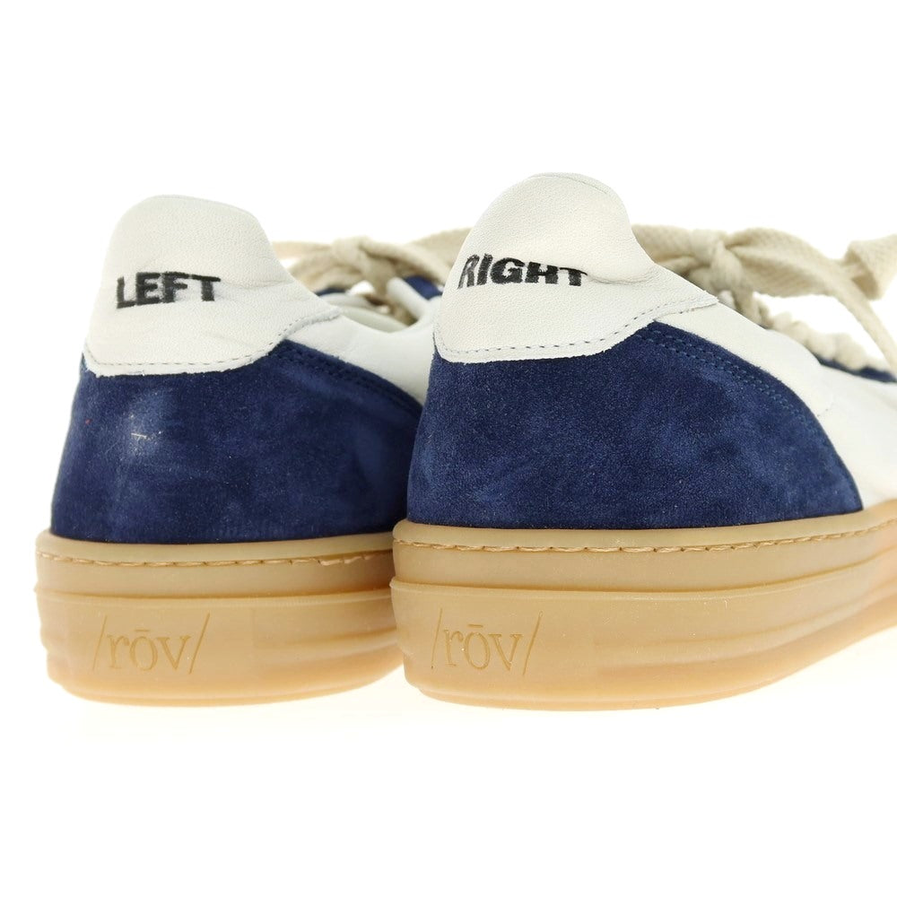 [New outlet] Rove rov leather low-cut sneakers white x navy [41] [Condition rank N-] [Men&