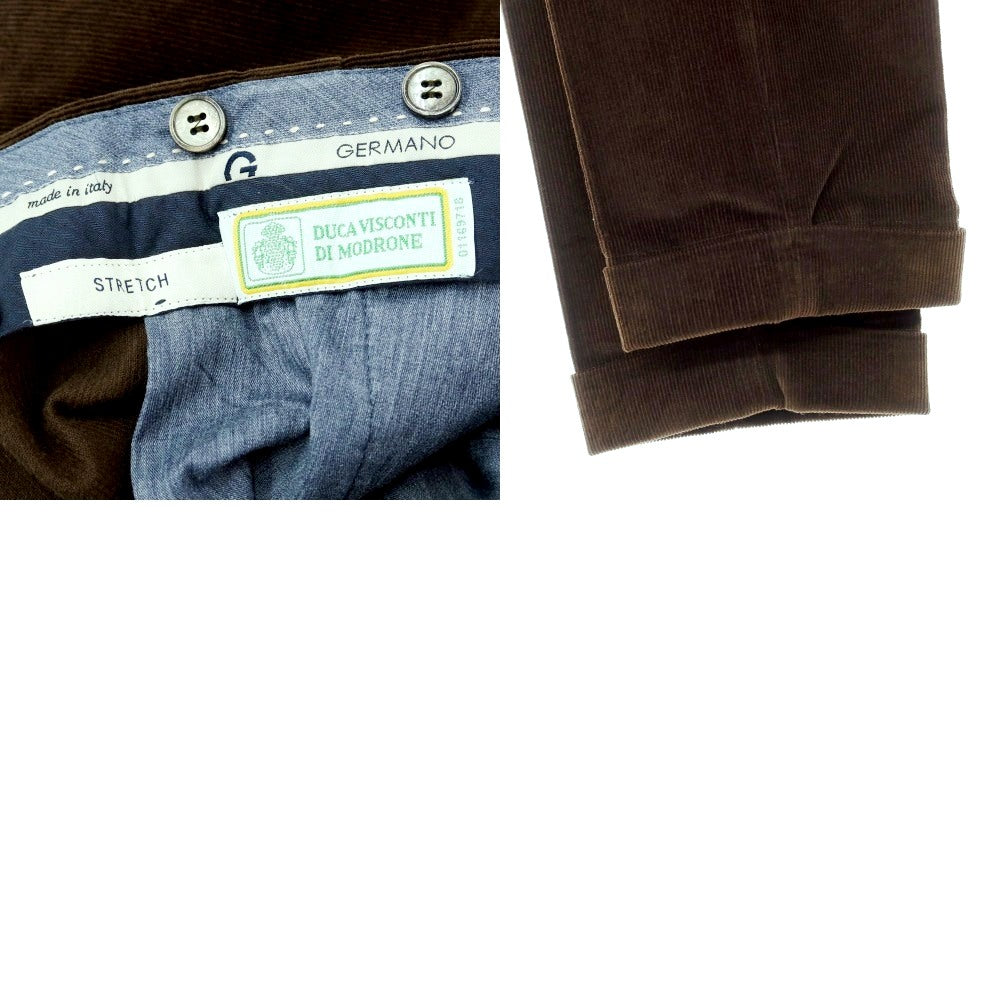 [Used] GERMANO BEAMS F special order corduroy slacks pants dark olive [size 48] [GRN] [A/W] [condition rank B] ​​[men&