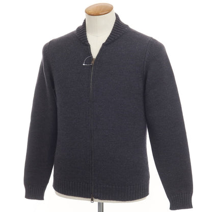 [Used] ZANONE mid-gauge wool zip-up cardigan, charcoal gray [size 46] [GRY] [A/W] [Condition rank B] ​​[Men&