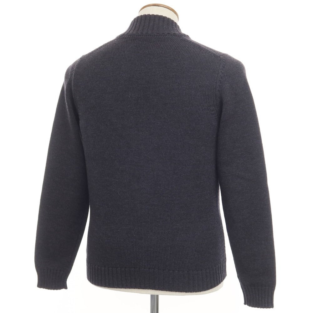 [Used] ZANONE mid-gauge wool zip-up cardigan, charcoal gray [size 46] [GRY] [A/W] [Condition rank B] ​​[Men&