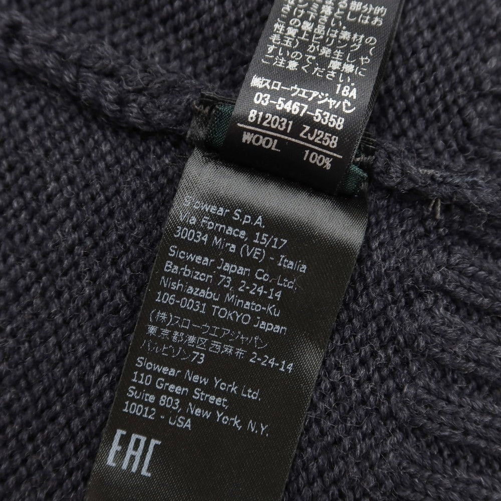 [Used] ZANONE mid-gauge wool zip-up cardigan, charcoal gray [size 46] [GRY] [A/W] [Condition rank B] ​​[Men&