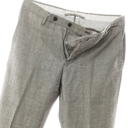 [Used] INCOTEX Wool Check Dress Slacks Pants, Grey [Size 46] [GRY] [A/W] [Condition Rank B] ​​[Men&