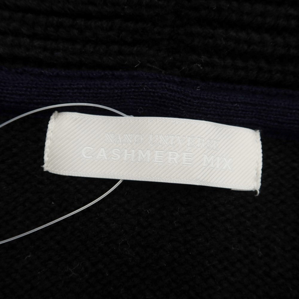 [Used] Nano Universe Acrylic Wool Cashmere Shawl Collar Cardigan Black [Size M] [BLK] [A/W] [Condition Rank C] [Men&